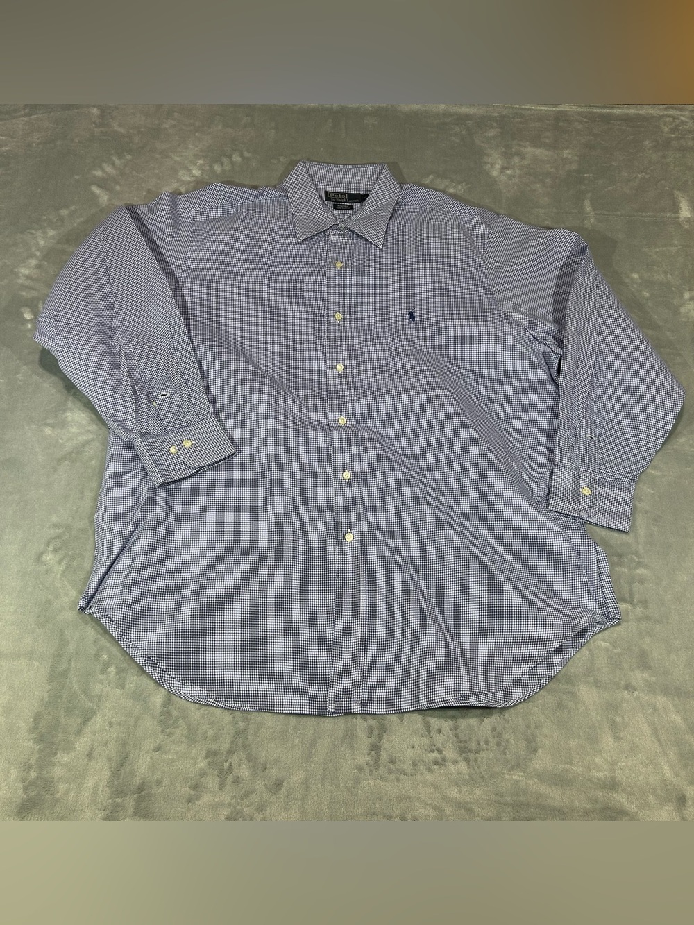 Polo Ralph Lauren ANDREW 100% Cotton Check Button Up Dress Shirt Men's 17-34/35